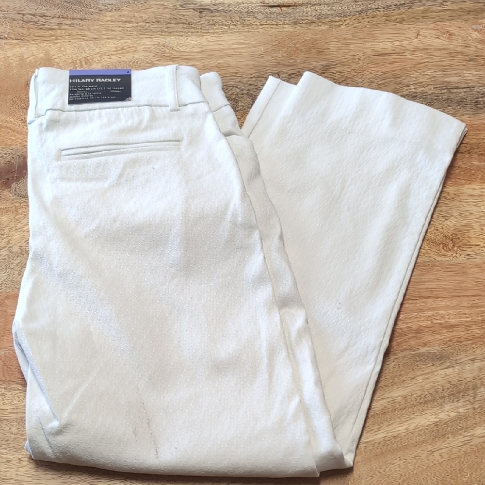 Hilary Radley White Chinos for a Crisp Look